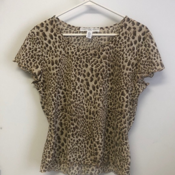 Josephine Chaus Tops - JOSPHINE Chaus Sport Animal Print Blouse Size L